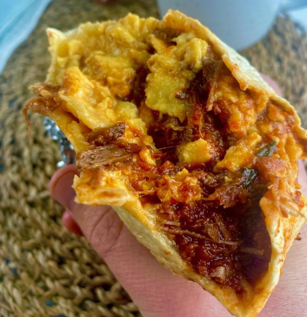 California Breakfast Burrito Close Up