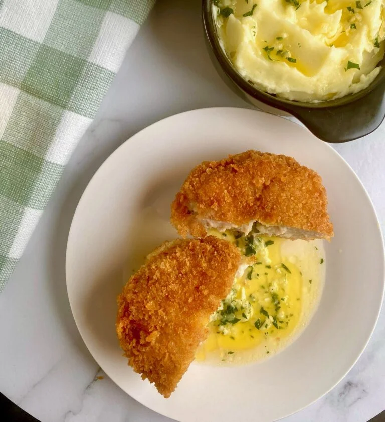 Chicken Kiev Bites with Mashed Potatoes