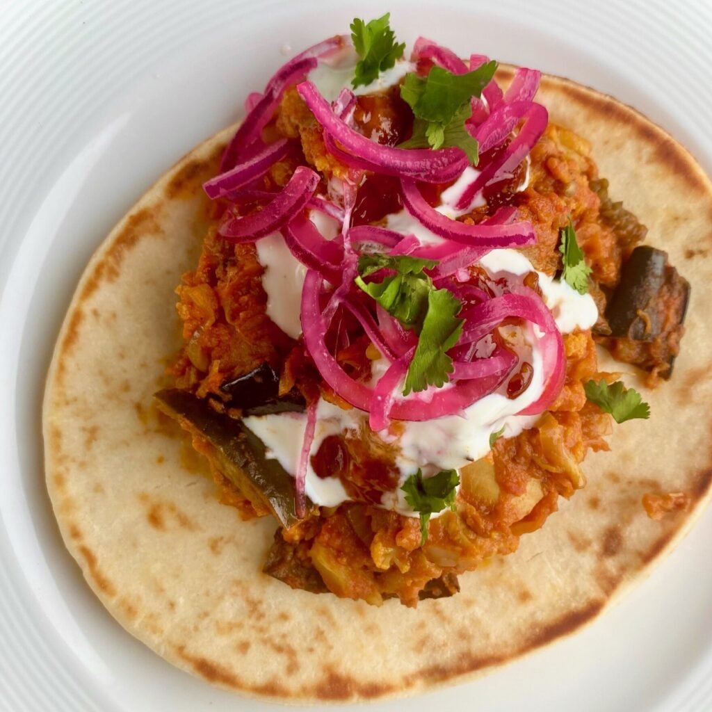 Curry Naan Wrap Prepared