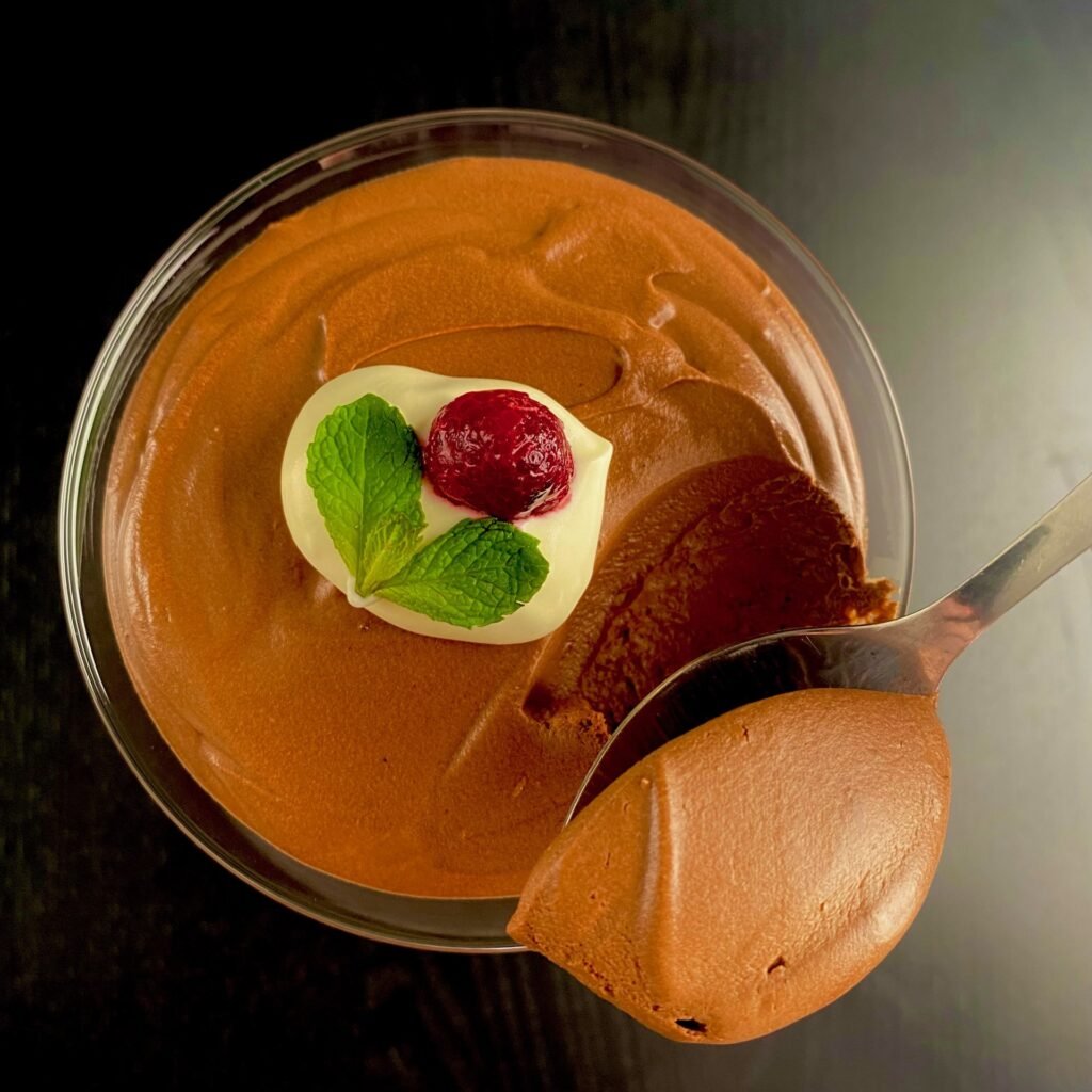 No Egg Chocolate Mousse Spoon
