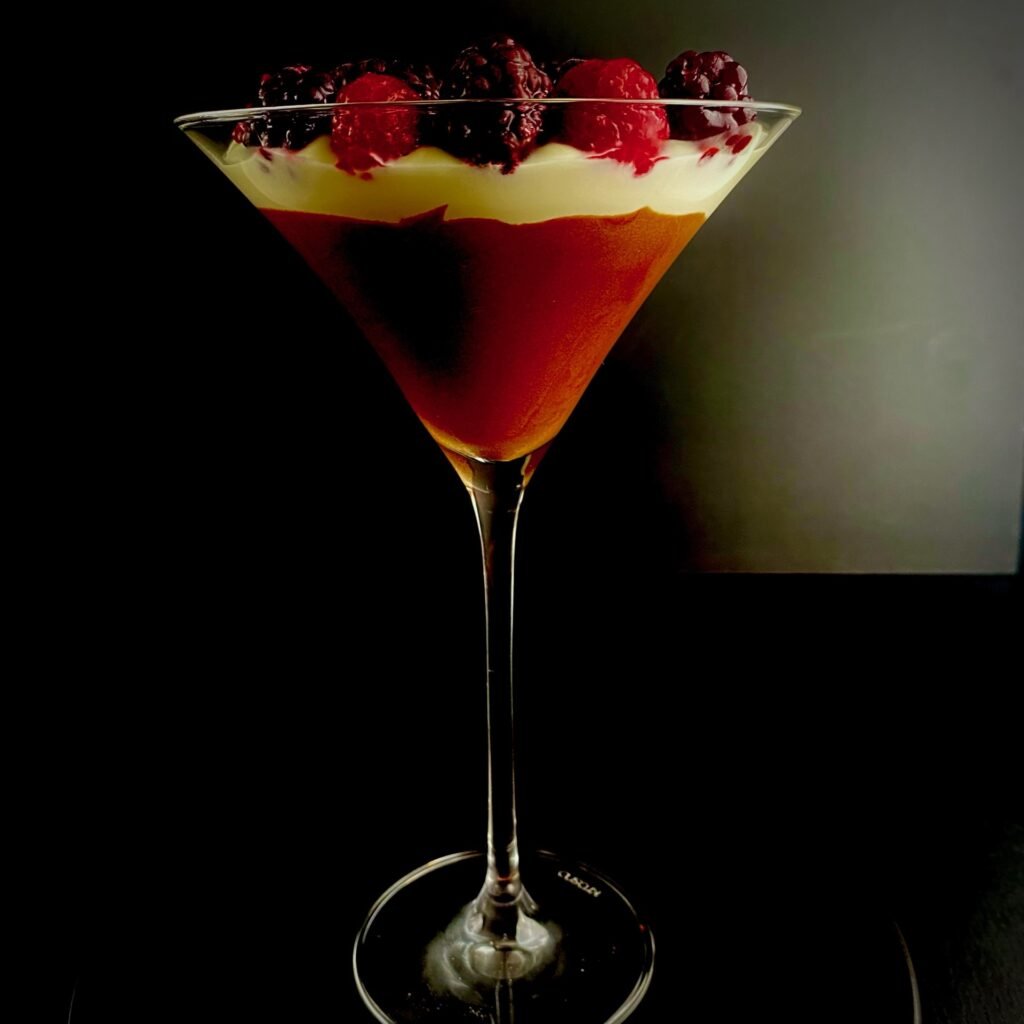 No Egg Chocolate Mousse Martini Glass Dark