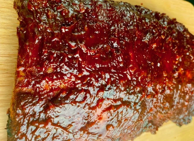 Homemade McRib Ribs Close up