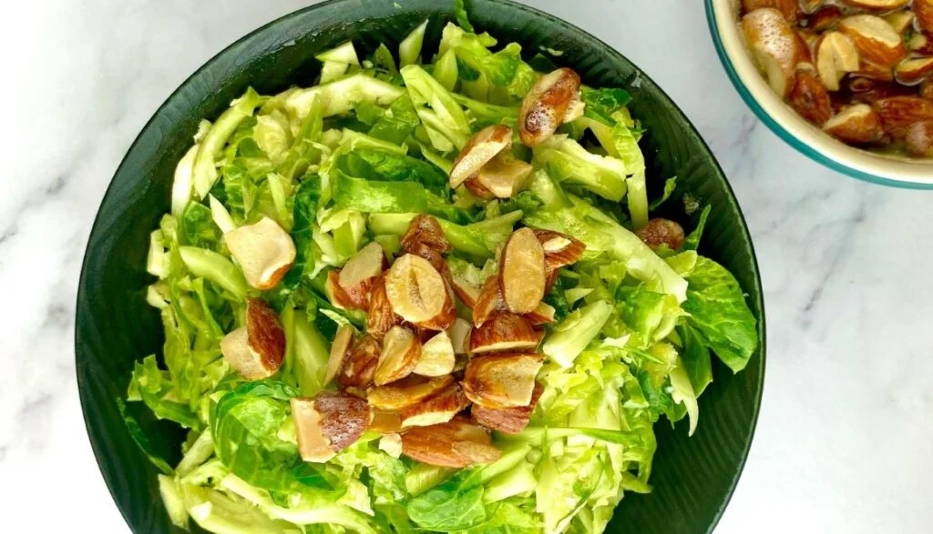 Simple Brussel Sprout Salad with Almonds