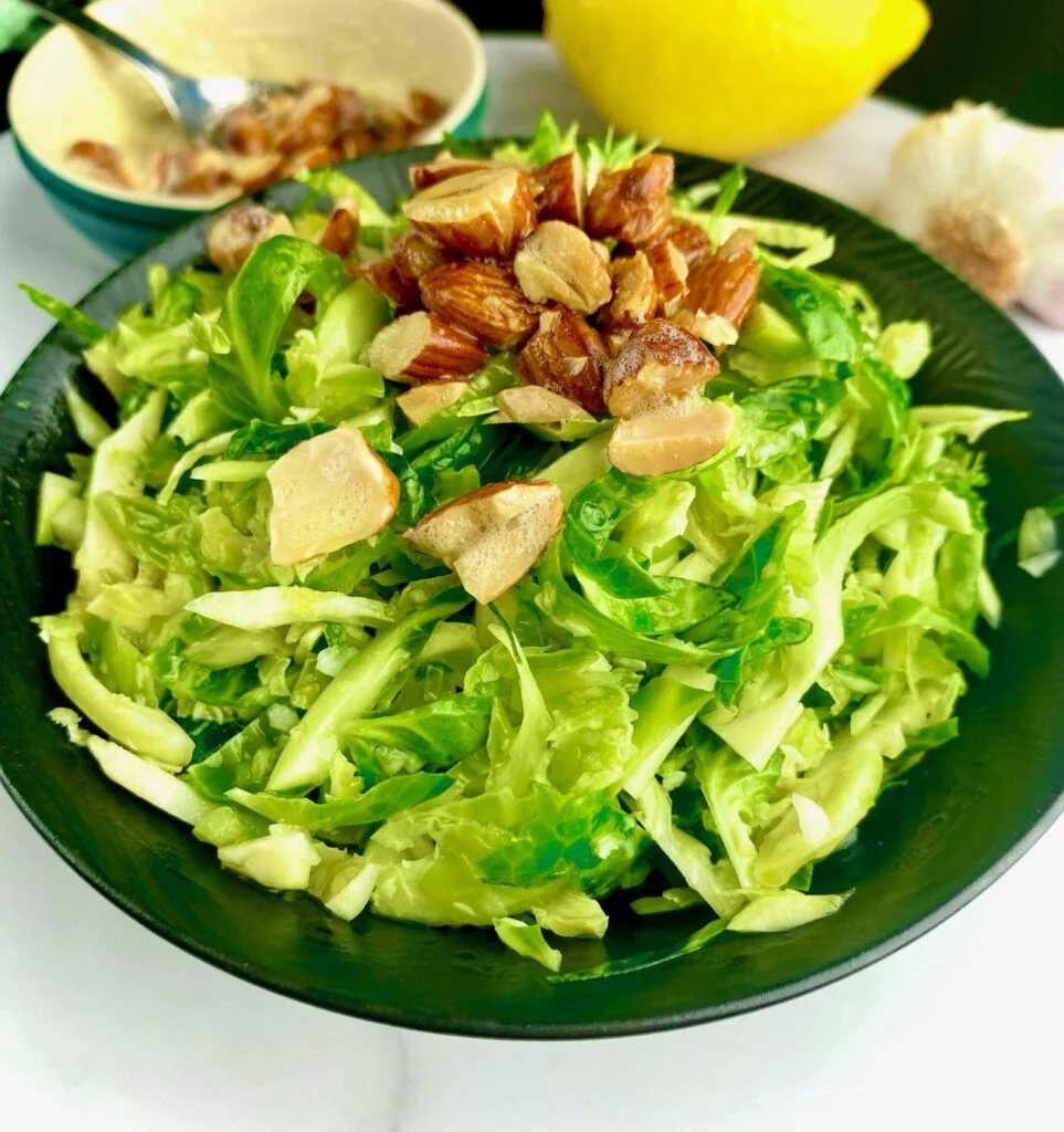 Simple Brussel Sprout Salad close up