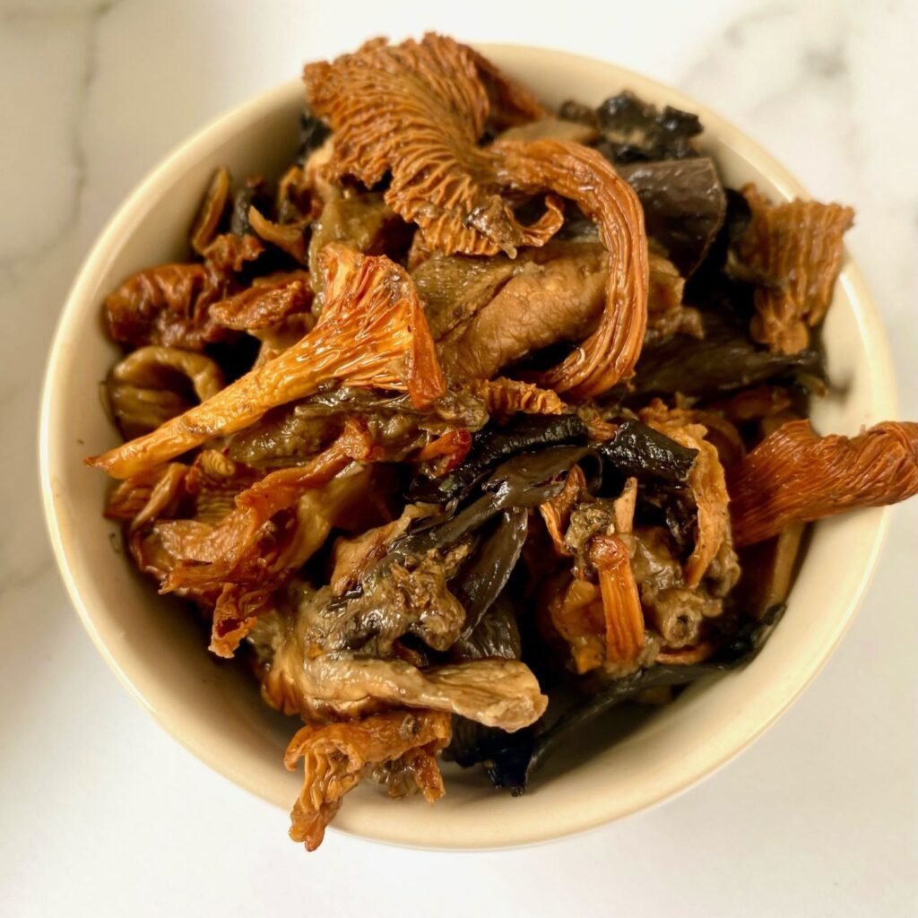 Simple Mushroom Stock hydrated mushrooms