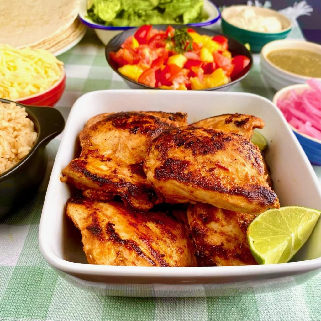 Easy Chicken Burritos side view