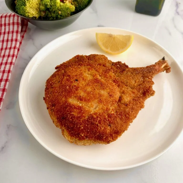 Pork Chop Milanese with Parmesan Crust