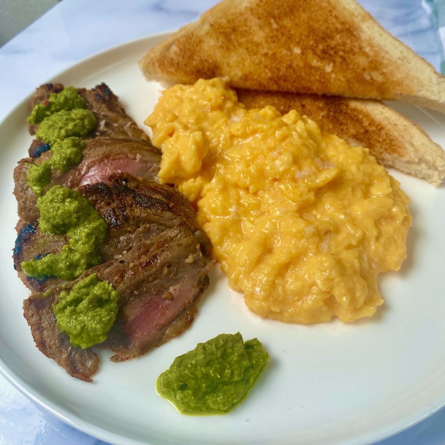 Skirt Steak with Eggs