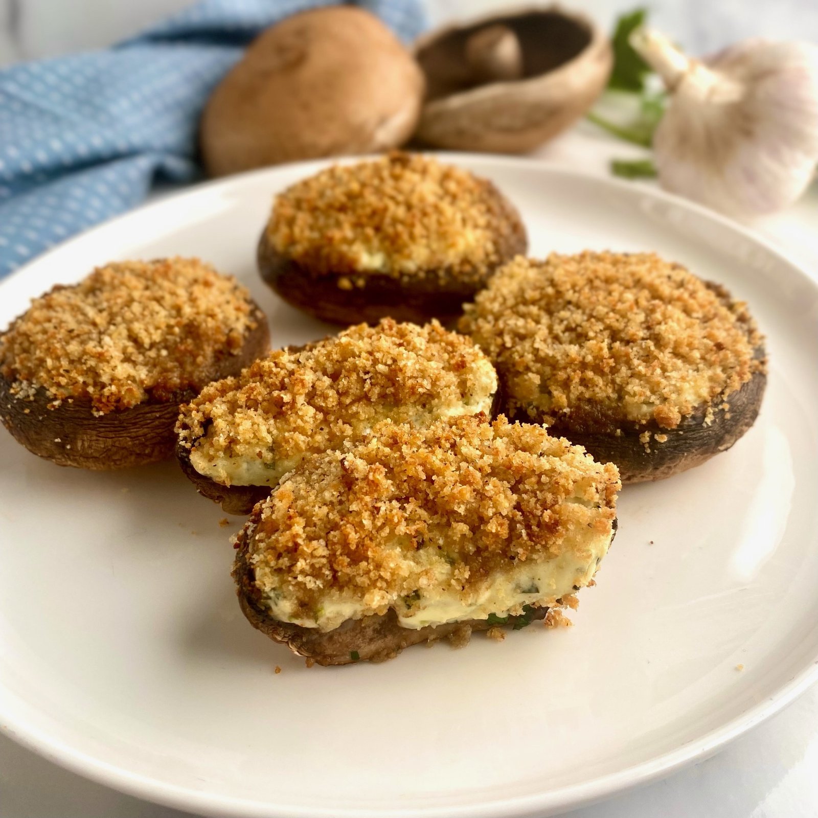 Stuffed Mushrooms with Cream Cheese and Garlic