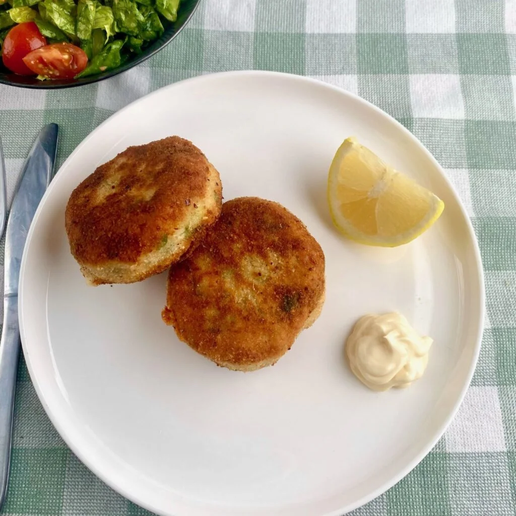 Cod Fish Cakes with Potatoes top down