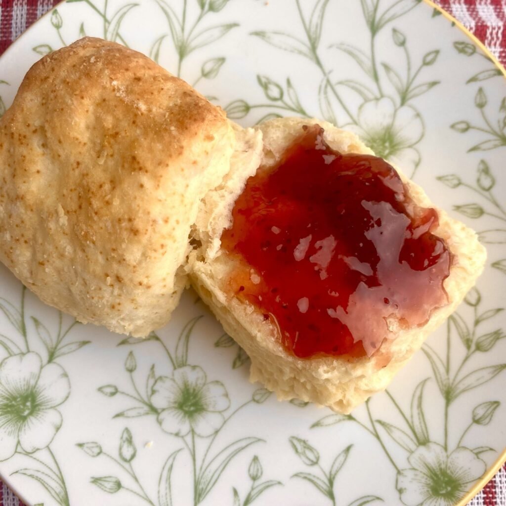 Fluffy Scones with Strawberry Jam