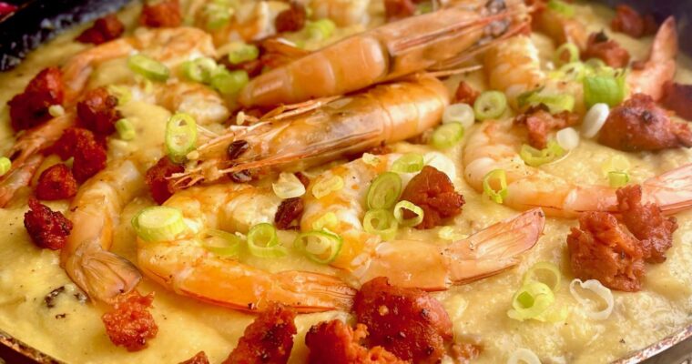 Shrimp and Grits with Chorizo