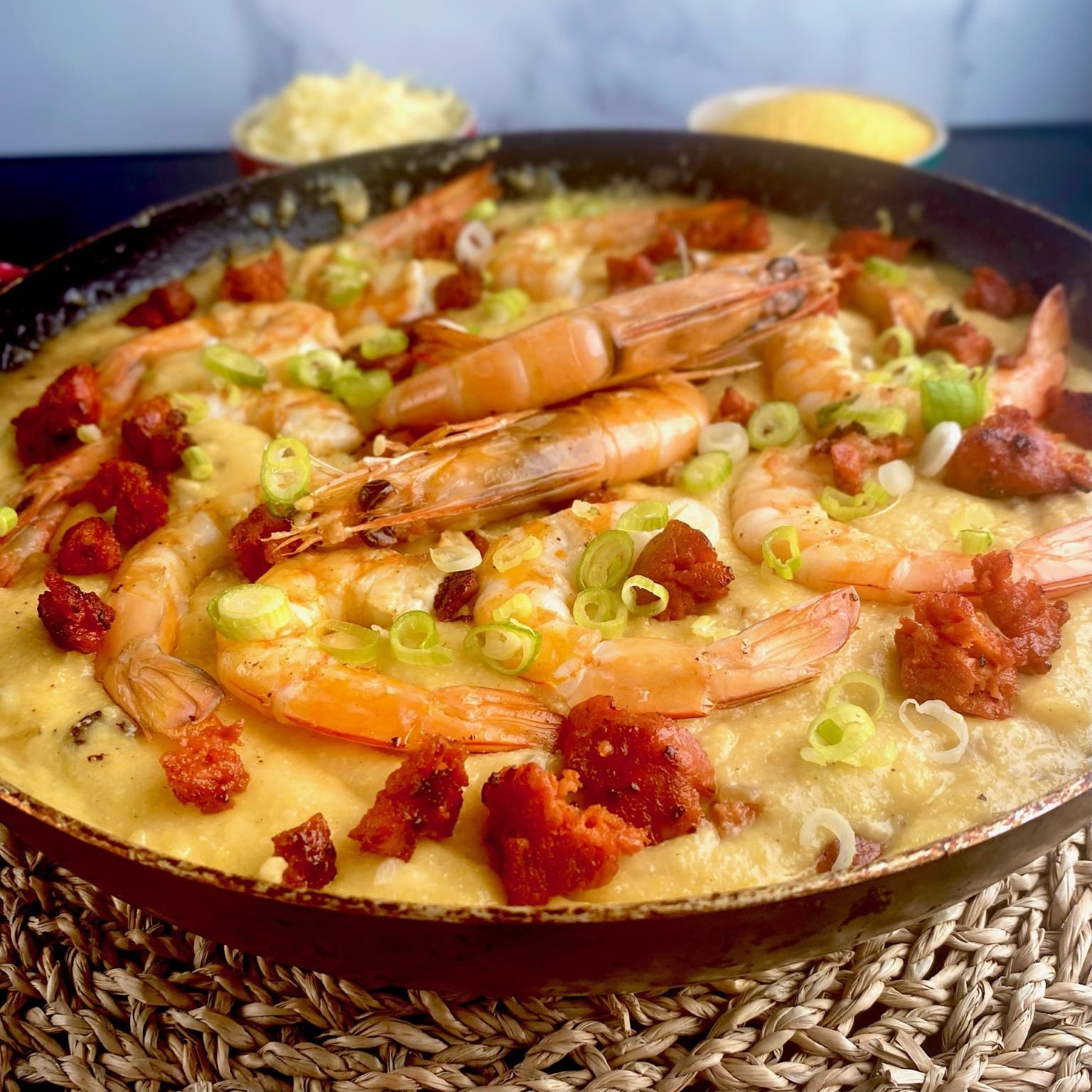 Shrimp and Grits with Chorizo