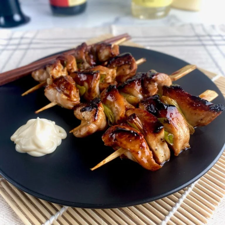 Teriyaki Chicken Skewers with Scallions