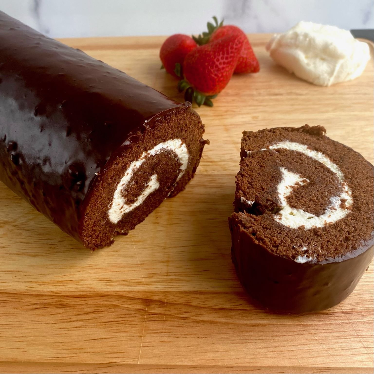 Chocolate Swiss Roll Cake