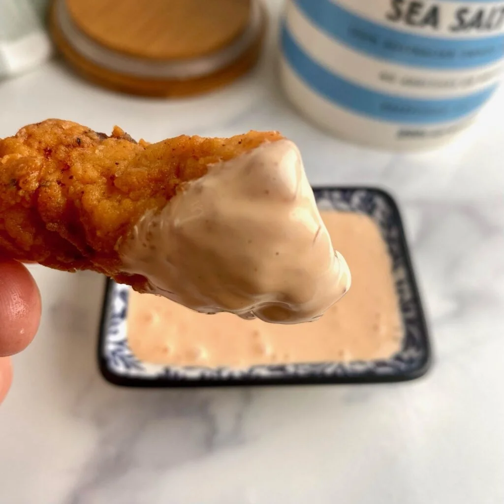 Crispy Fried Chicken Bites spicy sauce