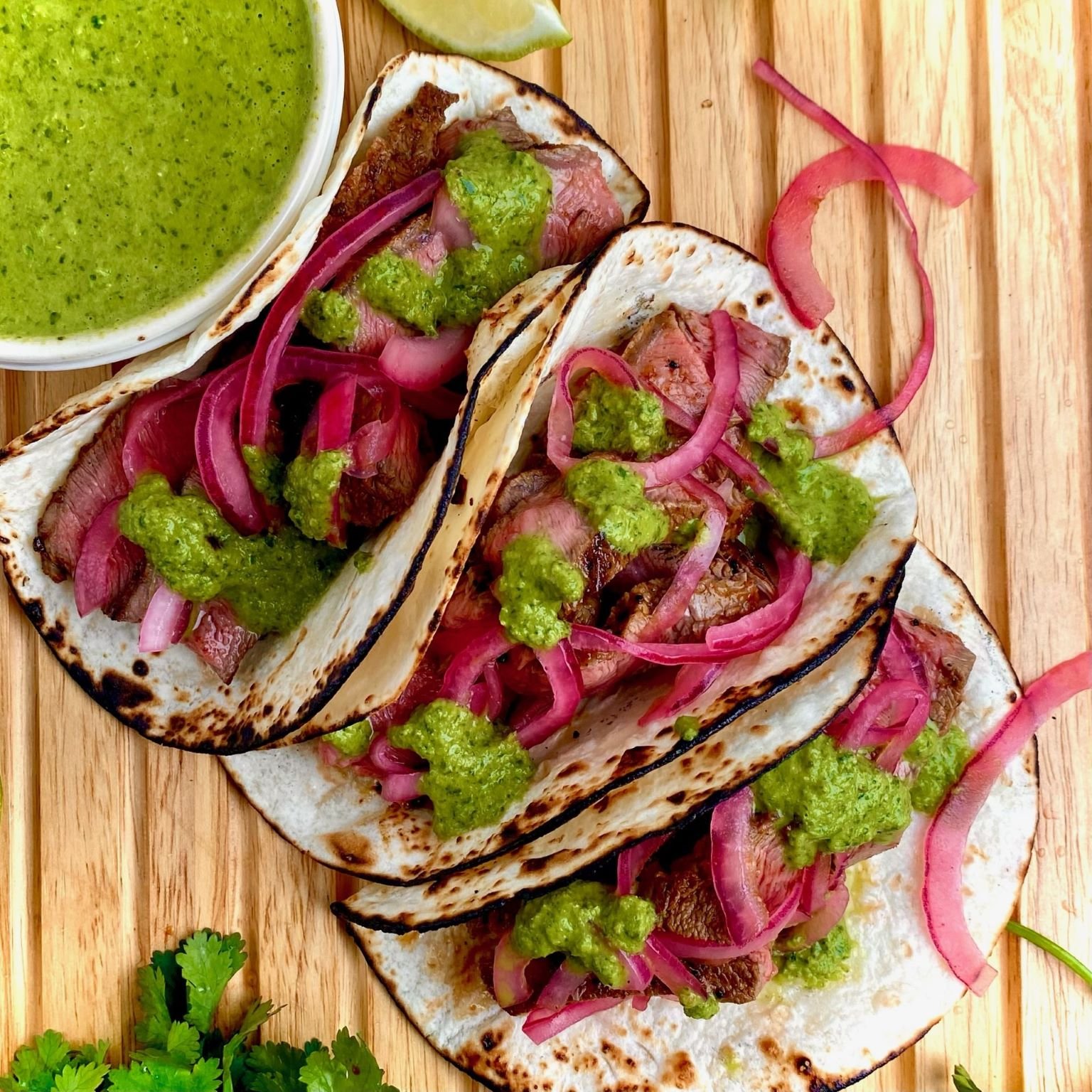 Flat Iron Steak Tacos