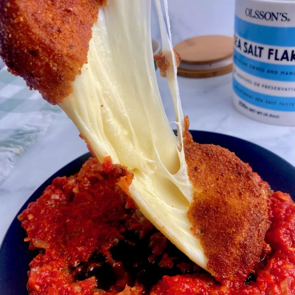 Fried Mozzarella Cheese Pull
