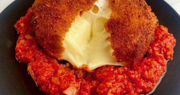 Fried Mozzarella with Marinara Sauce