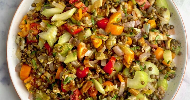 Roast Vegetable Lentil Salad