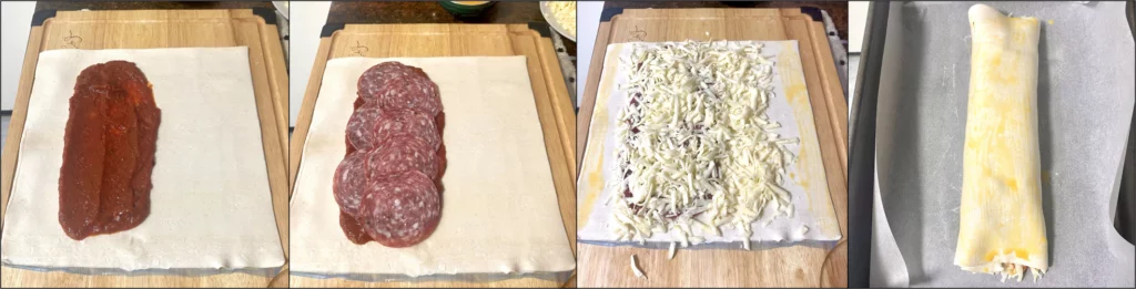 How to make Stromboli with Puff Pastry