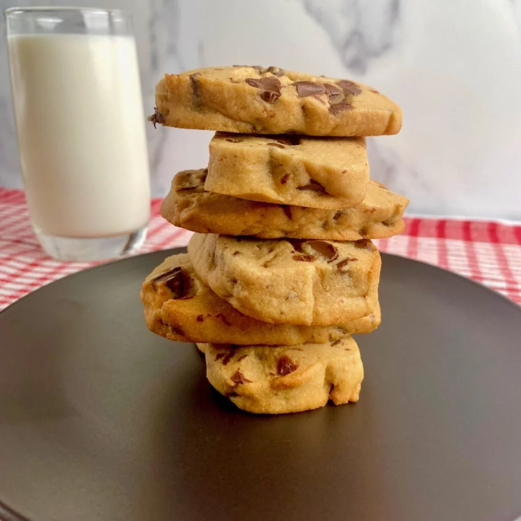 The Best Chocolate Chip Cookies stacked