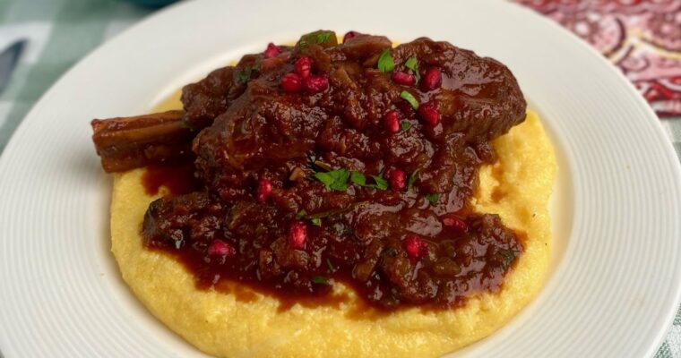 Braised Lamb Shanks with Grits