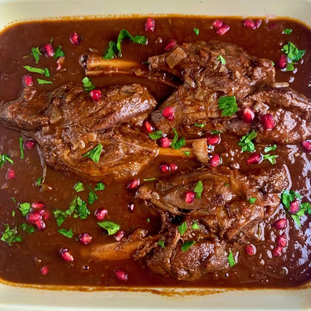 Braised Lamb Shanks with Grits spiced