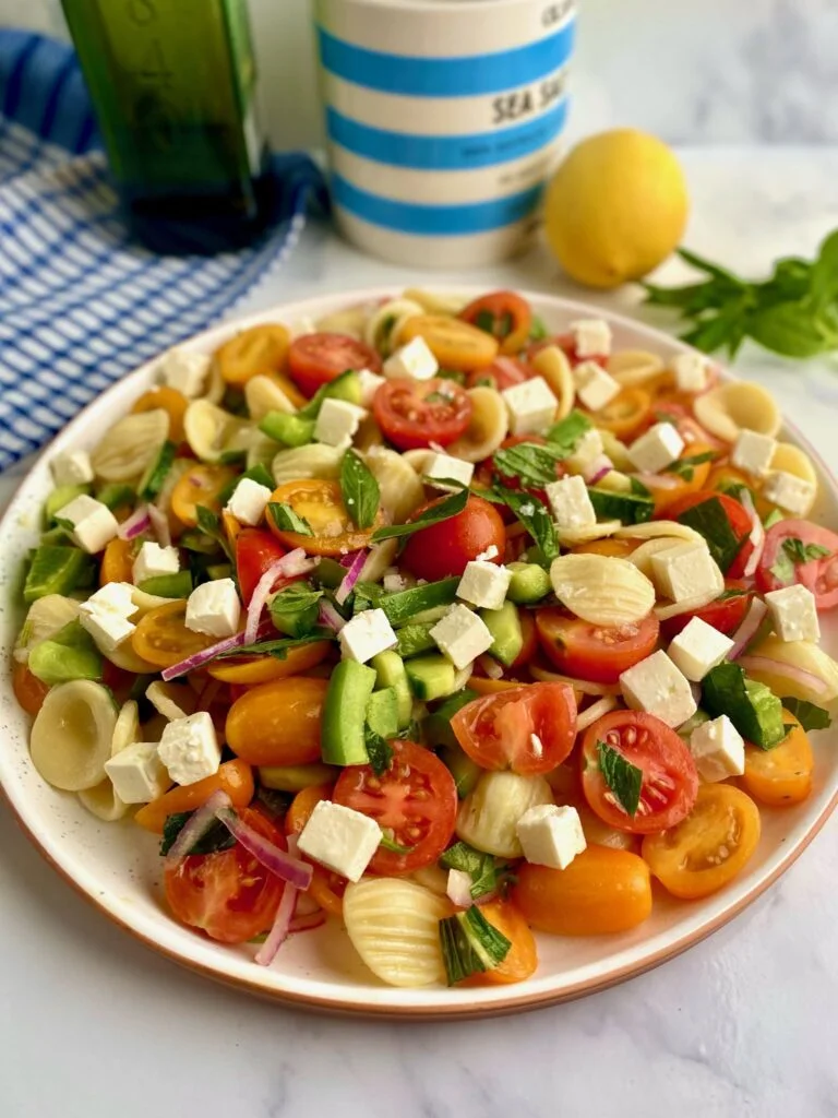 Greek Salad with Pasta