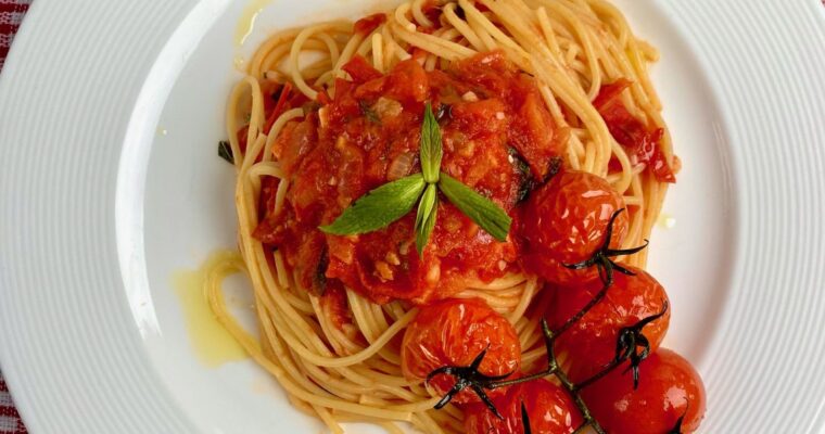 Heirloom Tomato Pasta with Mint