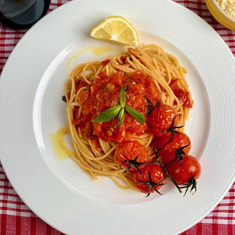 Heirloom Tomato Pasta with Mint