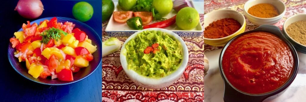 Mexican Fiesta Menu Dips and Bites