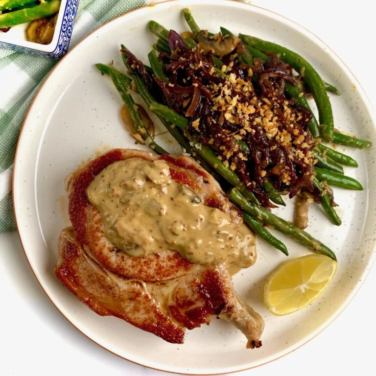 Pork Chops and Green Beans