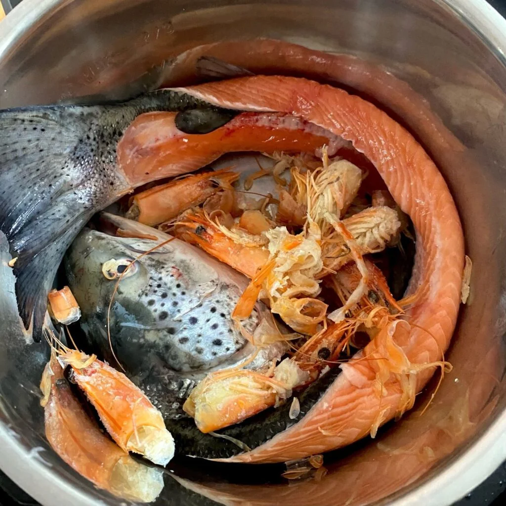 Salmon Carcass for Stock