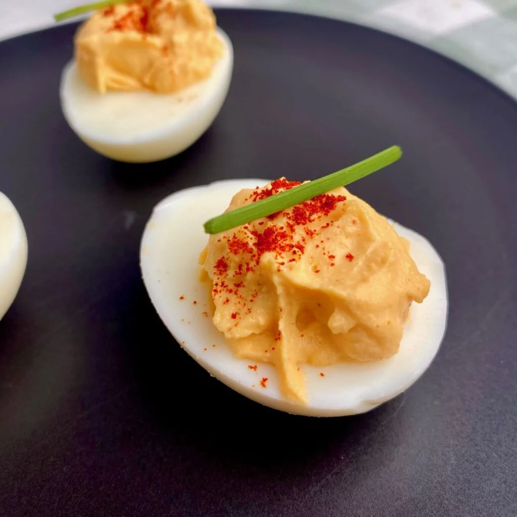 Spicy Deviled Eggs with Paprika and Chives
