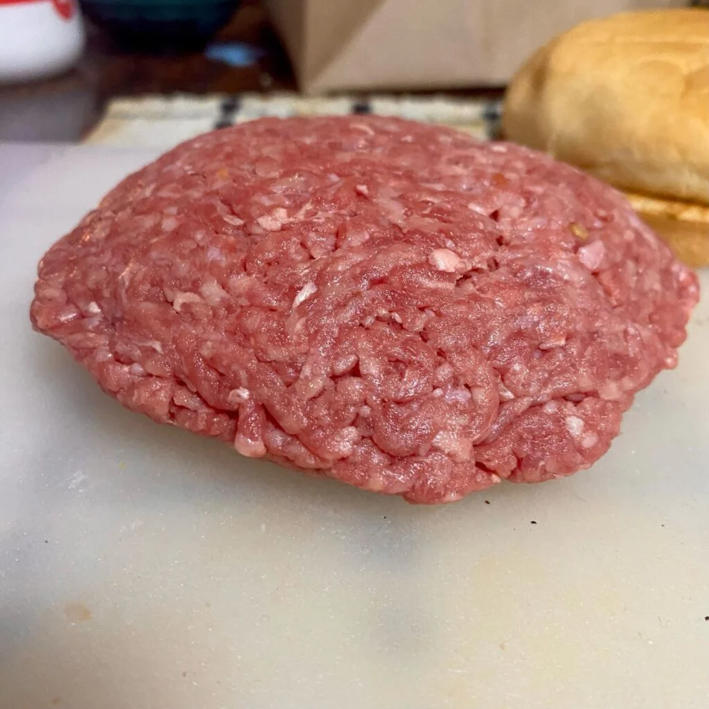 Juicy Lucy Burger ready for cooking