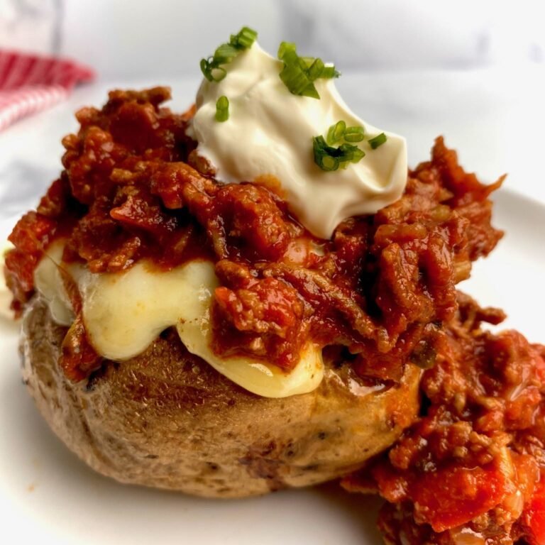 Chili Baked Potato with Cheese