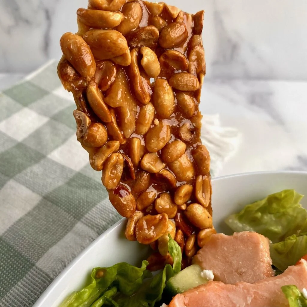 Chopped Salmon Salad with Candied Peanuts