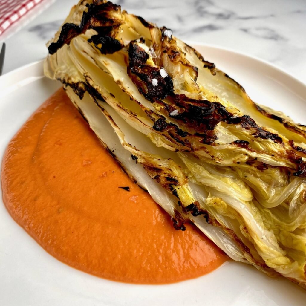 Fire Roasted Cabbage close up