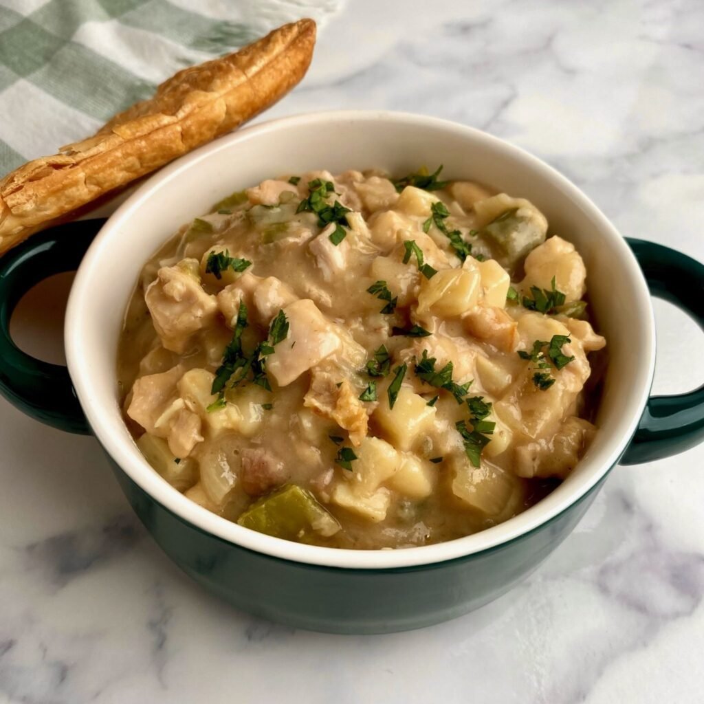 Chicken Pot Pie with Pastry on the side