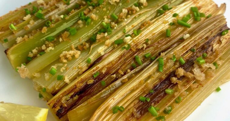 White Wine Braised Leeks