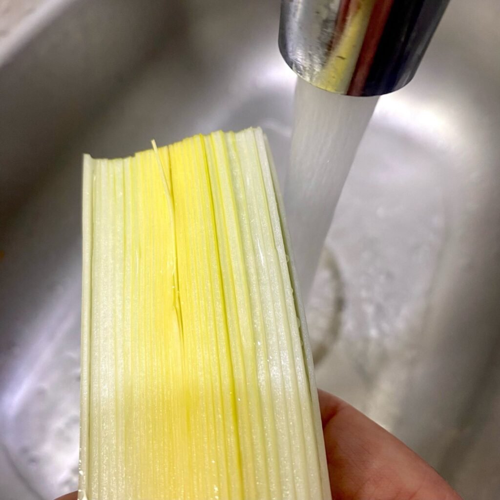 Washing Leeks