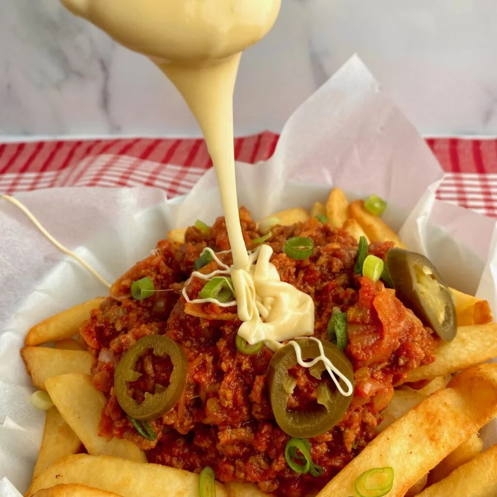 Melting Cheese over Fries