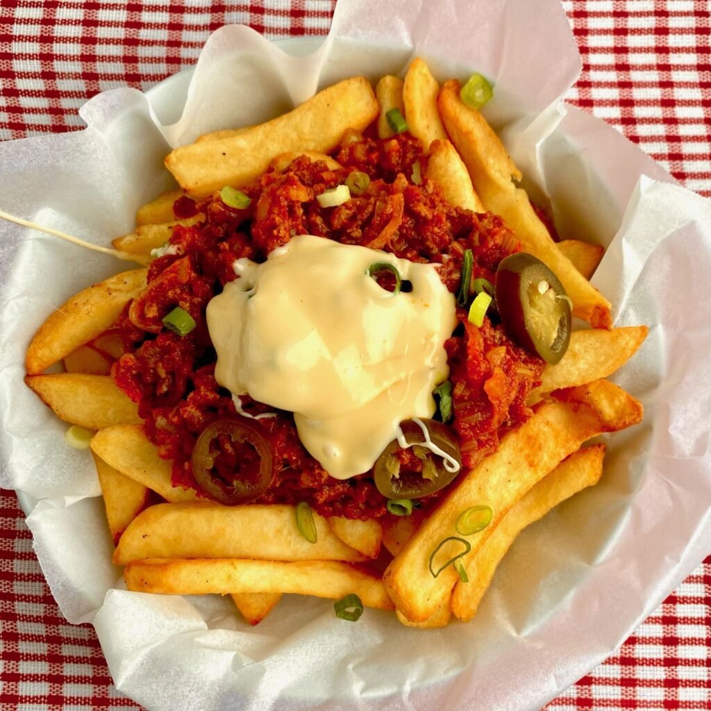 Chili Cheese Fries top view