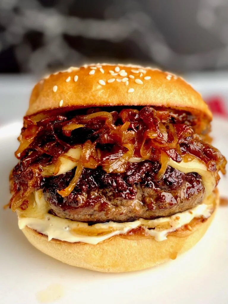 French Onion Burger with cheese