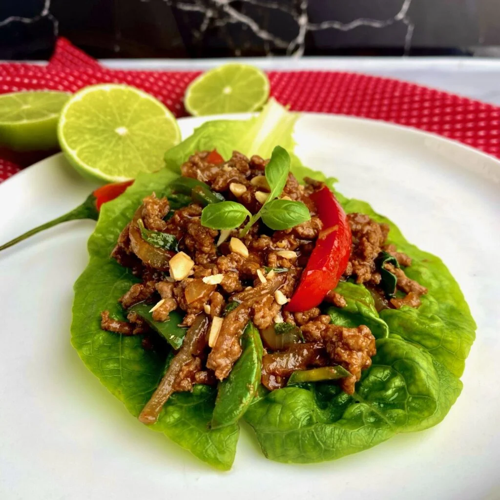 Pad Kra Pao Lettuce Wrap