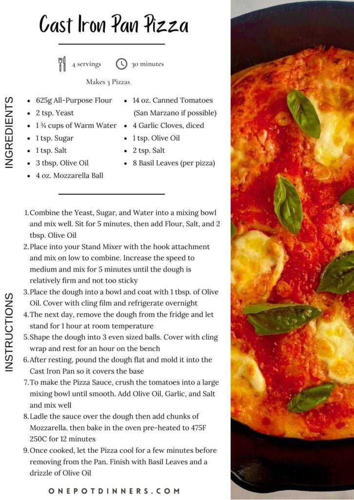 One Pot Dinner Pizza Recipe