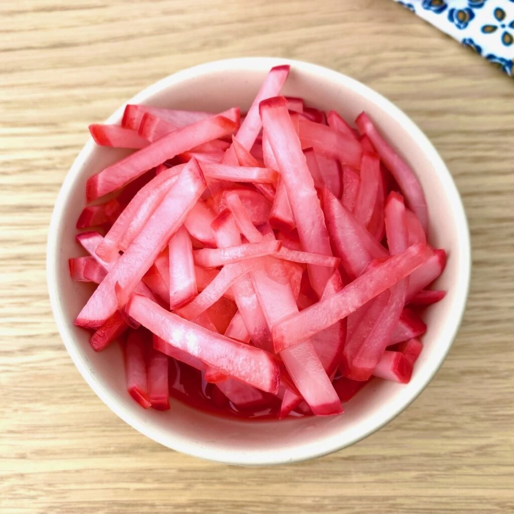 Japanese Pickled Radishes with Rice Wine Vinegar
