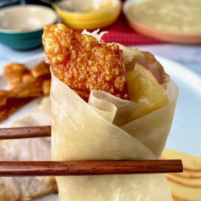 Peking Pork Belly Pancakes