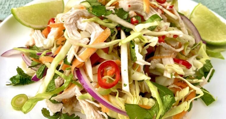 Spicy Asian Poached Chicken Salad